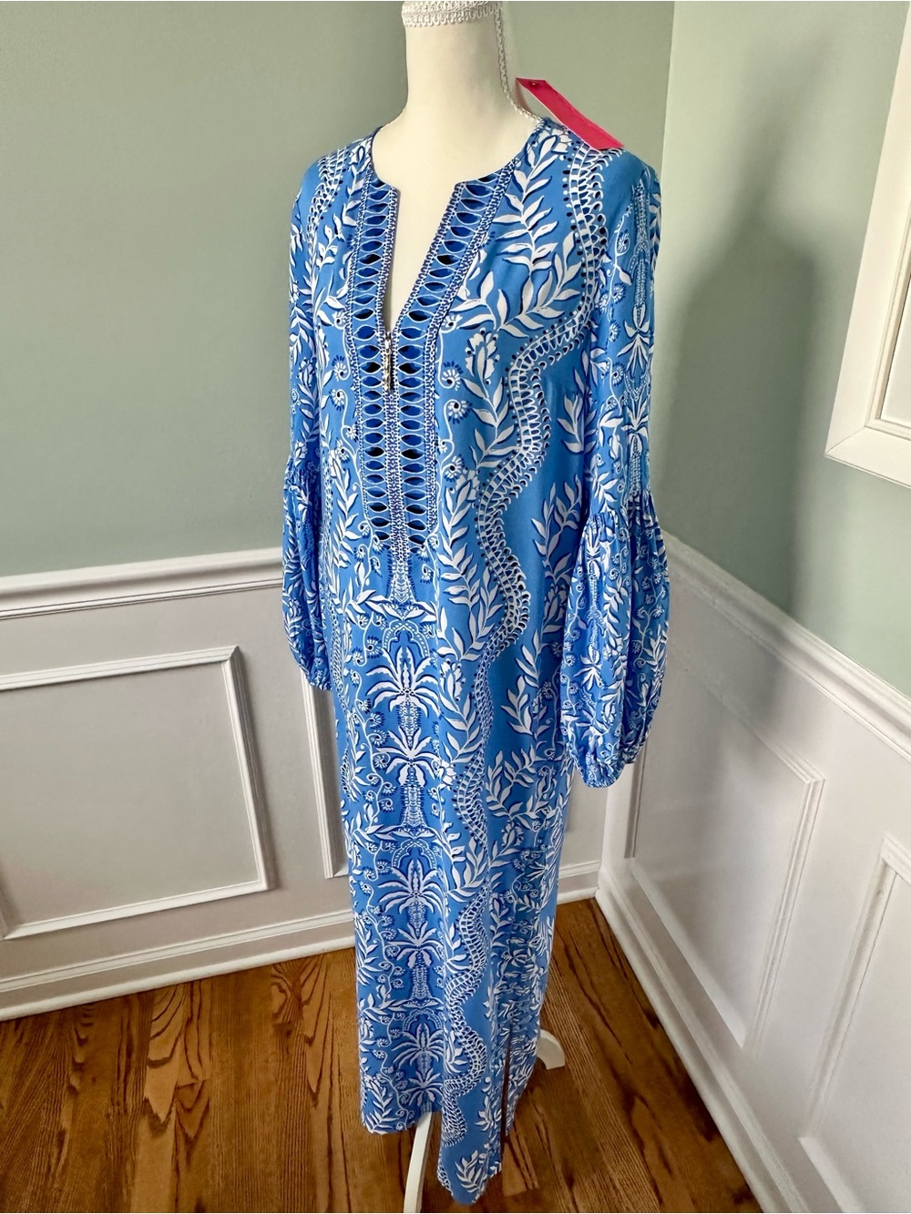 Lilly Pulitzer Laurelie Caftan Maxi Dress Abaco Blue Have It Both Rays NWT Sz 2 - Picture 8 of 17